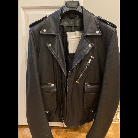 BLK DNM Leather biker Jacket No.65. Size Medium. BNWT - Picture 15 of 15